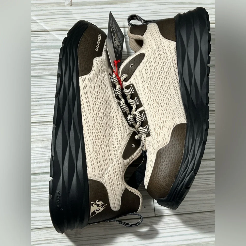 Rocky SR Athletix Composite Toe Beige Work Shoe Sneakers women size 8.5 RKK423ZA